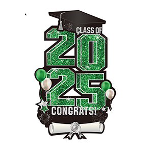 2025 Extra Large 47.2 Inch Graduation Yard Sign Congrats Grad Lawn Yard Decor Class of 2025 DIY Name Yard Sign with Metal Stakes for College High School Grad Outdoor Party Supplies, Green