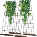 Cucumber Trellis 2 Pack, 59" H Foldable A-Frame Garden Trellis for Raised Bed Garden Grow Support with Plant Support Clips, Twist Ties for Cucumber,Tomato, Climbing Plants and Flowers