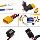 GOUPRC 80A 2S-3S LiPo Metal Brushed ESC Electronic Speed Controller T-plug/XT60 Plugs for 1/10 RC Car RC Boat for Use with 540/550/750 Motors