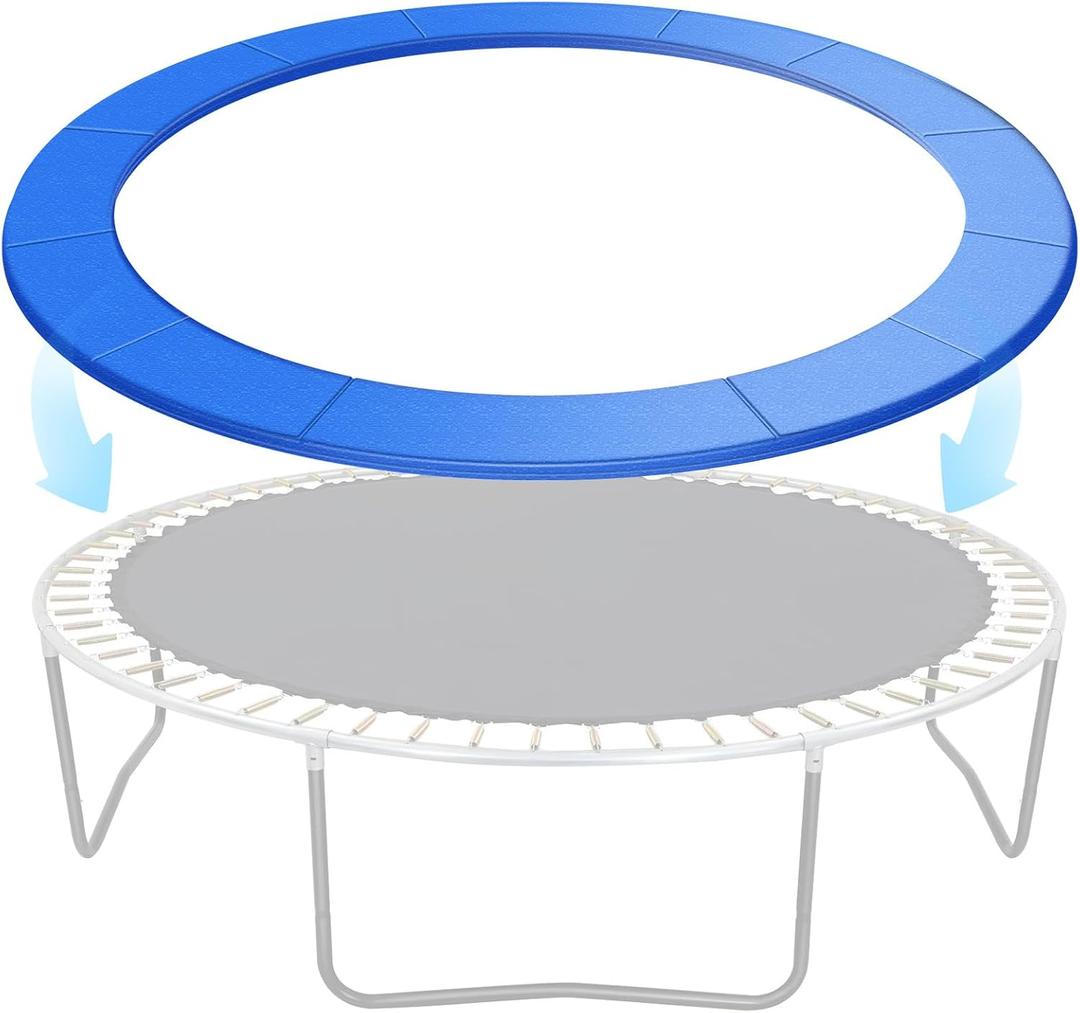Trampoline Safety Pad 12FT 14FT Replacement Pad Safety Spring Cover, Waterproof Accessory, Round, Blue (Mat Only)