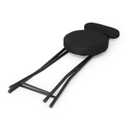 Folding Stool, Cushioned Padded Folding Stool Portable Bar Stool with Back for Camping Kitchen Home Office, Tall Bar Collapsible Stools