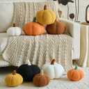 Pumpkin Pillows, Decorative Throw Pillows for Couch Bed, Fall Pillow Home Decor for Bedroom Living Room, Halloween Fall Room Dcor (Yellow, 8.6 Inches)