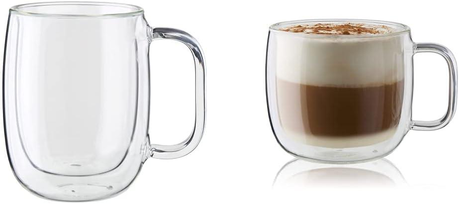 ZWILLING J.A. Henckels Coffee Mug 2 Piece Set J.A. Henckels Cappuccino Glass Mug Set