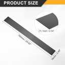 uxcell 304 Stainless Steel Sheet Gap Filler, 30" x 3" Self-Adhesive Metal Molding Trim Strip Gap Cover for Microwave Mirror Frame Home Decoration, Brushed Black