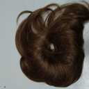 SEGO Human Hair Messy Bun Hairpieces Real Scrunchies Wavy Curly Tousled Updo Donut Chignon Ponytail Extensions for Women Girls-#04 Medium Chocolate Brown