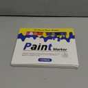 Oil Based Paint Pen, Permanent Paint Marker: Quick-Dry, Waterproof Marker Set of 12 for Rock Painting, Glass, Fabric, Ceramic, Wood, Metal, Mug, Plastic, Stone, Christmas Art Craft Supplies Kit