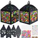 Cinrobiye 16Set Ramadan Suncatchers Craft Kits Eid Mubarak Ornaments Lanterns Arts and Crafts Kit for DIY Eid Islamic Classroom Home Projects Art Activities Religious Hanging Ornament Decoration