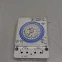 TEHAUX Precise Mechanical Timer, Adjustable Mechanical Time Control Switch, 12V AC/DC Programmable Timer for Lights Pumps Fans, Circuit Protection, Easy Installation (White)