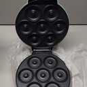 Dash Express Mini Donut Maker - Homemade Dessert Maker - Features Double-Sided, Non-Stick Surface & Space-Saving Design - Makes 7 - Aqua