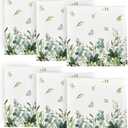 Horaldaily Spring Summer Cloth Napkins 18 x 18 Inch, Eucalyptus Floral Party Dinner Decoration Washable Napkins Set of 6 (Green)