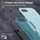 RMOCR for iPhone 16E Case with Screen Protector,Military Grade Heavy Duty Shockproof Phone Cover with Wrist Lanyard Strap for iPhone 16E 2025 Released,Mint Green