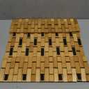 Gonioa Natural Bamboo Bath Mat, Wooden Door Mat Kitchen Floor Bath Rug, Bathroom Shower and Tub Mats, Wooden Bath Mat for Shower, Bath, Spa Or Sauna (16 x 24 Inch)