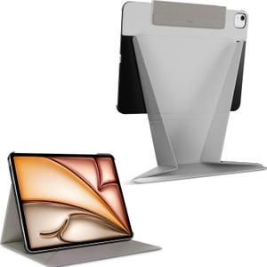 MAGEASY Multi-Angle Case for 2025 M3 & 2024 M2 iPad Air 13 - Turn iPad Into A Monitor, Float Folio Case with Scratch Resistant & Anti-Stain, Portable iPad Stand | Lift - Gray Starlight