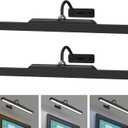 2Pack Picture Light, 13Hrs Lasting Battery Operated Picture Lights for Paintings,16in Remote Control Display Art Light with Timer for Wall Painting, Frame, Portrait, Display,Artwork,Gallery- Black