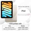 JETech Case for iPad mini (A17 Pro, 2024 Model, 7th Generation) / mini 6 (2021 Model, 6th Generation), Slim Tablet Cover with Soft TPU Back, Auto Wake/Sleep (Matcha Green)