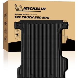 Michelin Truck Bed Mat for 2024-2026 Chevy Silverado EV RST/Trail Boss & GMC Sierra EV Denali/AT4 Only, All-Weather Truck Bed Liner, Custom Fit, Durable TPE, Bedliner, Non-Slip, 2) Silverado EV/Sierra EV | 24-26 | 5.9 FT