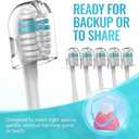 Toothbrush Replacement Heads Compatible with Waterpik Sonic Fusion 2.0 & Flossing Toothbrush SF01/SF02/SF03/SF04, Replacement Heads with Dupont Nylon & Color Fade Bristles - 6 Pack