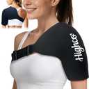 Shoulder Ice Pack Wrap for Rotator Cuff and Arm, Reusable Compression Cold Brace for Pain Relief & Muscle Relaxation, Tendonitis, Swelling, Discomfort After Surgery, Hot &Cold Therapy Ice Pack for Shoulder (Large-Black) 
