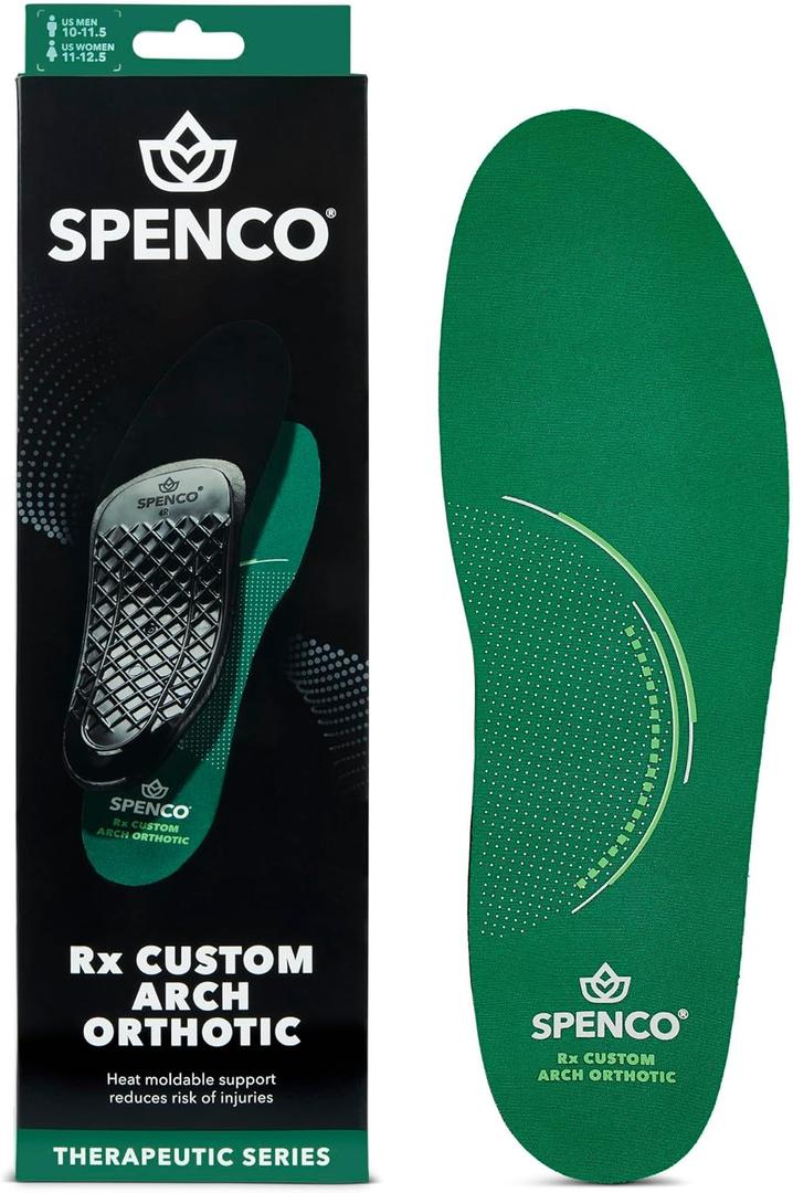 Spenco Rx Arch Support - Lightweight, Orthotic Shoe Inserts with 4-Way Stretch Fabric & SpenCore Layer for Shock Absorption, Odor Control & All-Day Comfort & Stability - Fits Most Shoes