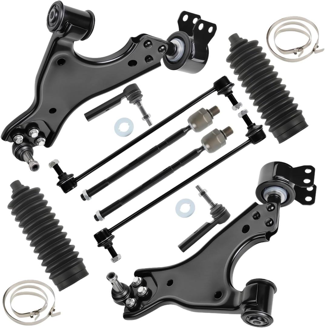 Front Lower Control Arm w/Ball Sway Bar Suspension Kit Compatible with Buick Enclave 08-17, for Chevy Traverse 09-17, for GMC Acadia 2007-2016/ Limited 2017, for Saturn Outlook 2007-2010