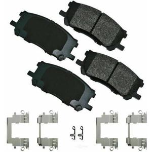 Akebono Brakes - Brake Pad Set - Superior initial effectiveness with no required break-in period,  (AC1005A), grey (ACT1005A)