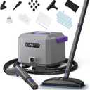 Awasky Steam Cleaner: Fast 50-Sec Heat-Up-21-Piece Kit-0.6Gal (2.2L) Tank Refill Anytime-No Cooling-Detachable Hose Multi Steamer Mop for Home Car Bed Furniture Tile Grout Floor Kitchen Cleaning Grey