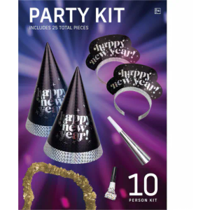 Amscan Prismatic  New Year's Party Kit 24PCS
