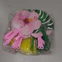 48 Pcs Plastic Tropical Fans Luau Safari Party Fans Smile Face Fans Ornaments Gifts Summer Hawaiian Jungle Party Favors (Hawaiian Party)