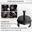 ReluxGo 25264 Harmonic Balancer Puller for GM, LS Crank Pulley Puller for GM Chrysler Jeep Dodge, Harmonic Damper Puller for Engine Balancer Removal Replacement