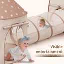 Sumbababy Kids Tent with Crawl Tunnel: Ball Pit for Toddlers - Ball Pit Tunnels for Young Children - Pop Up Baby and Toddler Tent for Indoor & Outdoor, 113.39 x 50 x 44.49 inches
