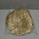 Round Placemats Pressed Vinyl Metallic Flower Place Mats Set of 6 Heat Resistant Dining Table Mats Gold Placemat for Wedding Party Kitchen Decorations (Ginkgo Leaf Gold)