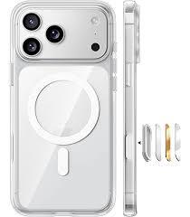TORRAS Stronger Magnetic & AntiYellowing for iPhone 17 Pro Max Case Clear, Fit for MagSafe, Military Grade Drop Protection, Camera Control, DIY Button, Slim for iPhone 17 Pro Max Case Diamond Clear