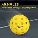 Pickleball Balls,40 Hole Outdoor Balls, USA Pickleball Approved Pickle Ball for Tournament Play, Crack-Resistant, Aerodynamics, 4 /12Packs