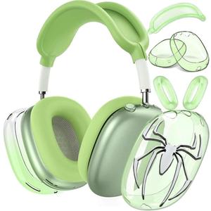 [3 in 1] Cases Cover for AirPods Max Ear Pad Case/Headband Cover/Ear Cups for Apple AirPods Max (2024/2020) ([3 in 1] Green)