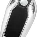 TANGSEN Smart Key Fob Case Cover Compatible with BMW 5 Series 528Li 530Li 540Li G30 G31 6 Series GT G11 G12 7 Series 740 X3 G01 i8 Keyless Entry Remote TPU Transparency Frosted Key Shell (Universal Button)