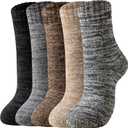 Tavaleu Wool Socks for Women Men,Winter Soft Cozy Thermal Sock Warm Breathable Crew Boot Socks (Grey&coffee&black&khaki&dark Grey)
