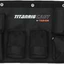 TARION Video Production Cart Accessories - Side Storage Bag Organizer for Titanrig Cart Base - Multi-Pocket Lens Cup Holder & Tool Pouch - Titanrig Saddle Bag