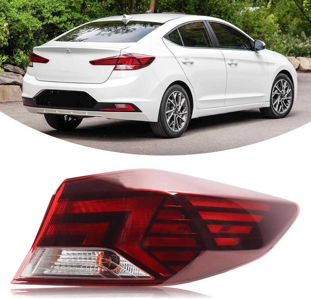 Tail Light Assembly Compatible With 2019-2020 Hyundai Elantra Tail Lamp Right Passenger Side Replacement 92402F2510 HY2805164 11916300