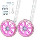 Training Wheels for12/14/16/18/20 Inch BicycleFlash Mute Wheel (Pink)