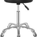 Rolling Stool with Wheels, Heavy Duty Hydraulic Massage Stool for Shop Guitar Lab Tattoo Workbench Medical, Adjustable Swivel Chair (Black)