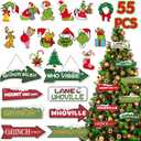 Christmas Tree Decorations 55PCS Exquisite Christmas Tree Decorative Hanging Ornaments Holiday Xmas Ornaments Christmas Decorations Indoors Home Decor