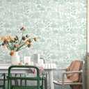 4 x Heroad Green Wallpaper Leaf Peel and Stick Wall Paper Green and White Boho Removable Contact Paper Renter Friendly Self-Adhesive Waterproof for Bathroom Bedroom Cabinet and Drawer 17.3"x78.7"