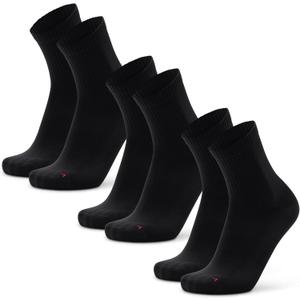 DANISH ENDURANCE Athletic Socks, Anti-blister, Breathable & Moisture Wicking Quarter Socks, for Men & Women, 3 Pack (Medium, Solid Black)