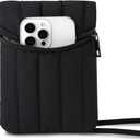 Small Crossbody Women Cell Phone Purse Wallet Bag With Shoulder Strap (Black-weiz)