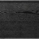 28 x 18 Inches Extra Large Solid Wood Serving Tray for Tea Coffee Table Snack Food Meals Serving Plate Kitchen Party Bar Breakfast Server with Raised Edges Black Wooden Decorative Ottoman Tray