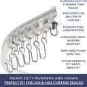 2 x Curtain Tracks Accessories (10 Pack Curtain Track Roller Hooks)