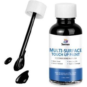 Black Touch Up Paint High-Gloss Black Multi Surface Acrylic Touch Up Paint Pen Scratch Repair for Metal,Wall,Cabinets,Appliances,Wood,Door,Furniture,Enamel 1.5 Fl Oz