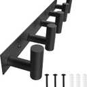 VAEHOLD Black Hat and Coat Wall Mount Rack 5 Hooks for Robes, Bags, Keys, and Towels Bathroom Towel Hanger Organizer (1 Pack)