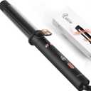 Automatic Rotating Curling Iron, 1 1/4 Inch Self Curling Wand with Extra Long 5.5 Tourmaline Ceramic Barrel, Fast Heating Ionic Hair Curler for Long Hair, Adjustable Hot Tools for Curls Waves (Black)