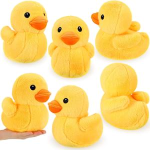 Jerify 6 Pcs Plush Yellow Duck Toys 9 Inch Stuffed Cute Duck Playset for Boys and Girls Decoration Pillow Animal Dolls Birthday Gift Baby Theme Party Soft Cuddle Sleeping Bed